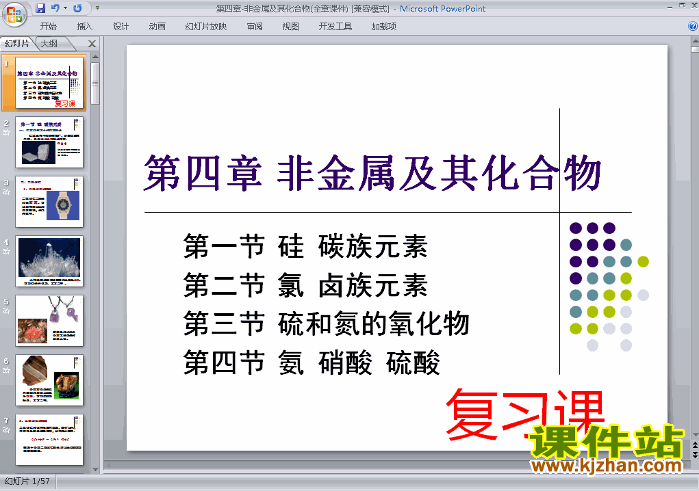 下载非金属及其化合物归纳与整理课件ppt