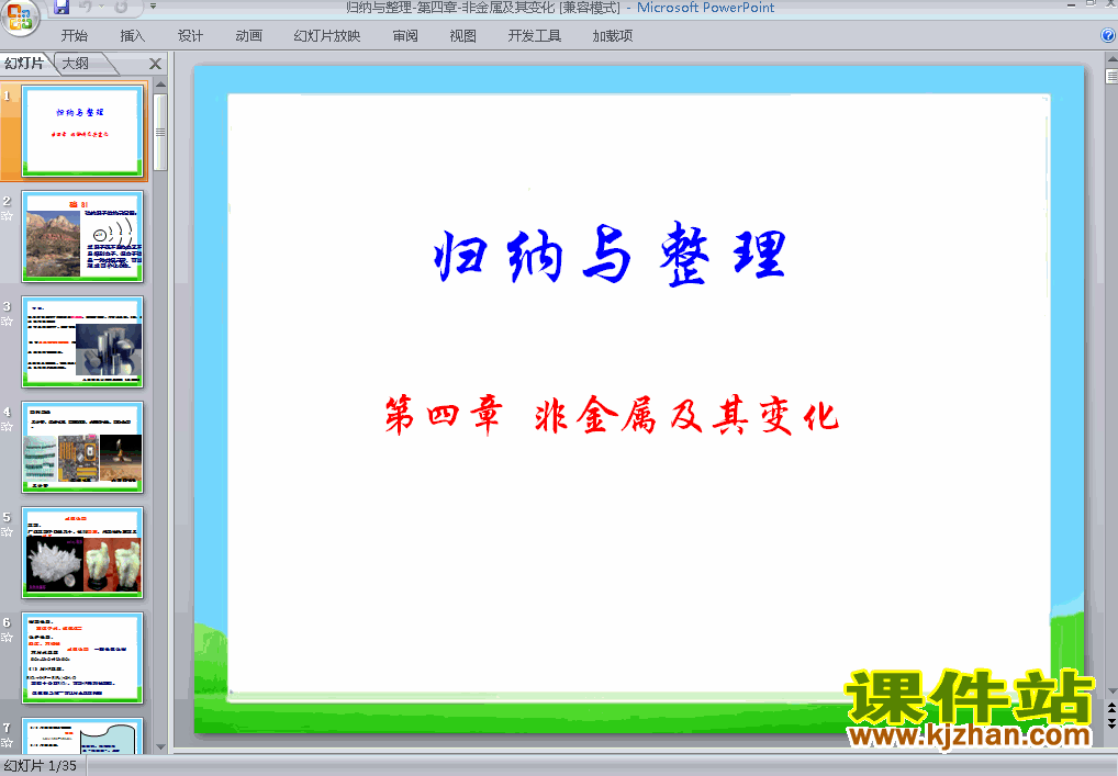 化学必修1＂非金属及其化合物＂归纳与整理课件ppt下载