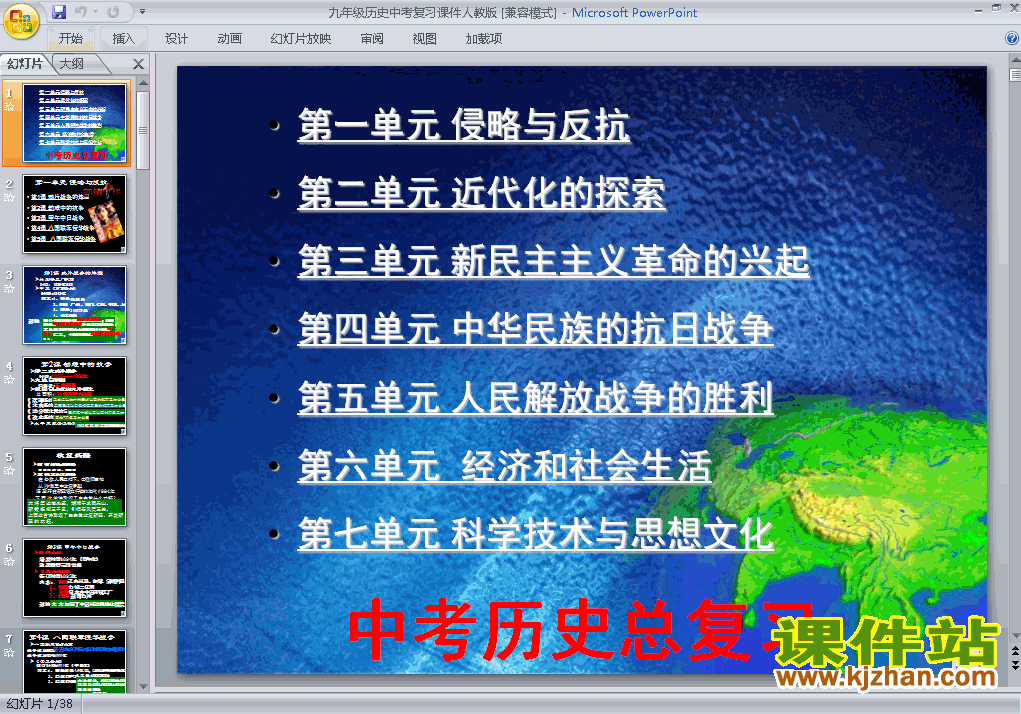历史中考总复习ppt课件下载