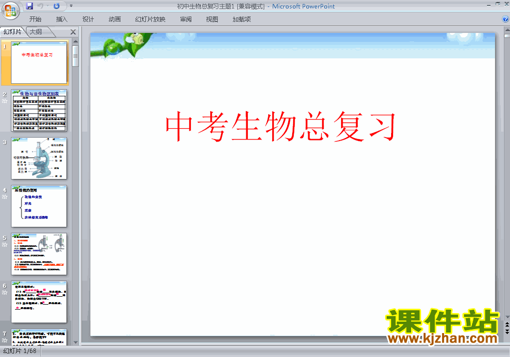 下载总复习生物中考ppt课件