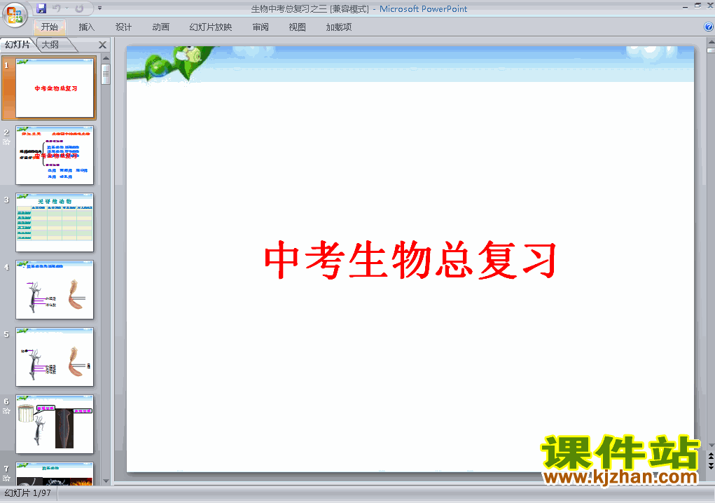 下载原创生物中考总复习ppt课件