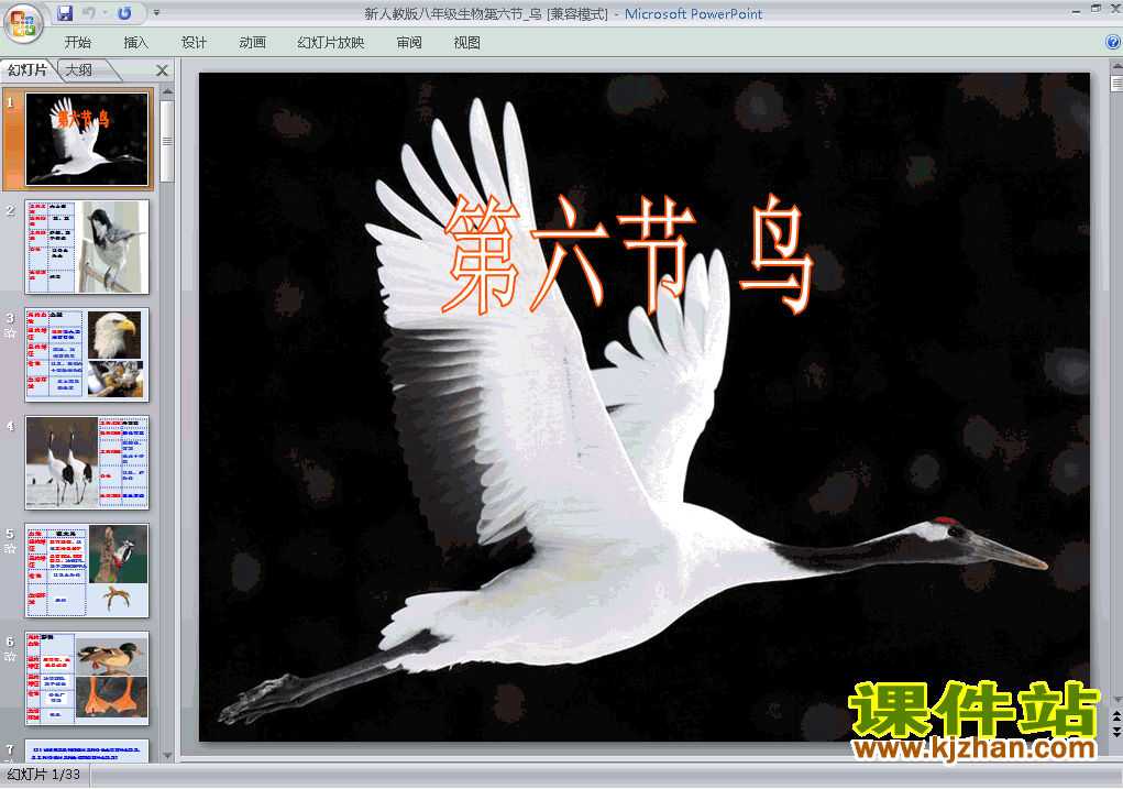 八上生物5.1.6鸟优秀获奖PPT课件下载