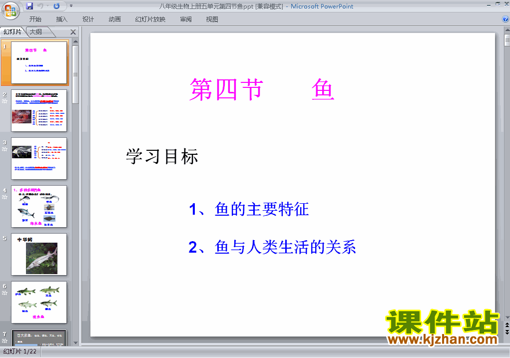 5.1.4鱼PPT教学自制课件(八年级生物上册)