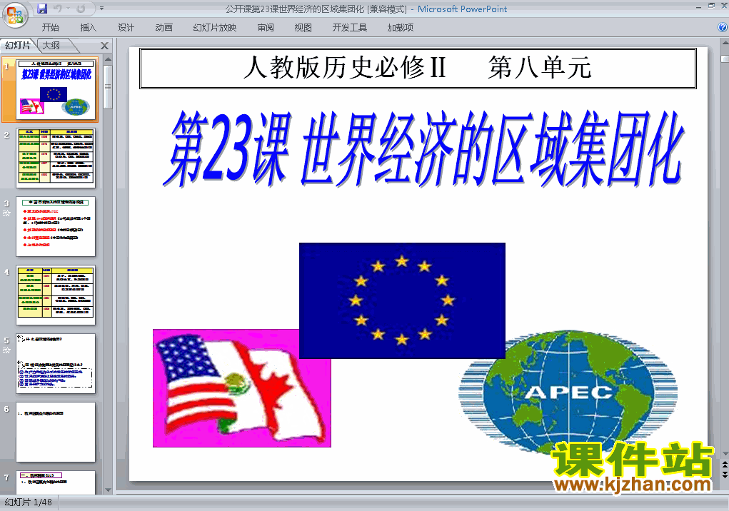 下载历史必修2第23课:世界经济的区域集团化ppt课件