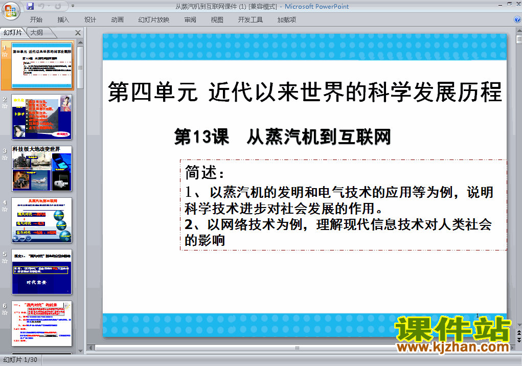人教版高中历史必修3精品从蒸汽机到互联网PPT课件下载