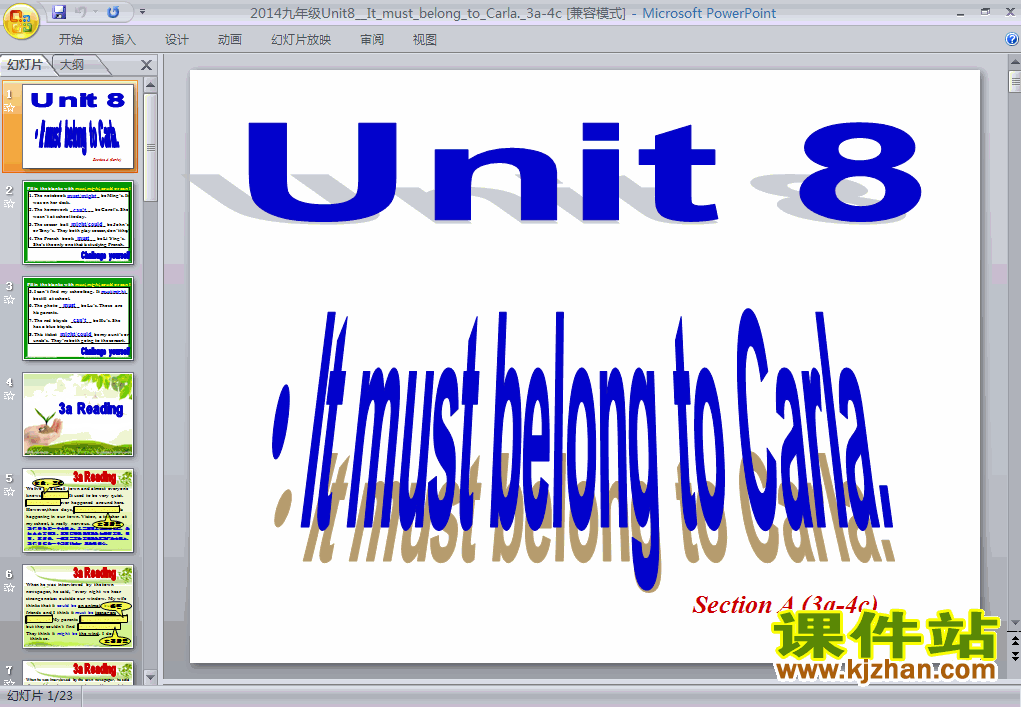 下载Unit8 It must belong to Carla英语ppt课件