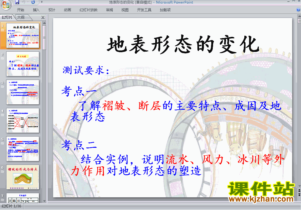 高中地理选修13.3地表形态的变化ppt课件下载