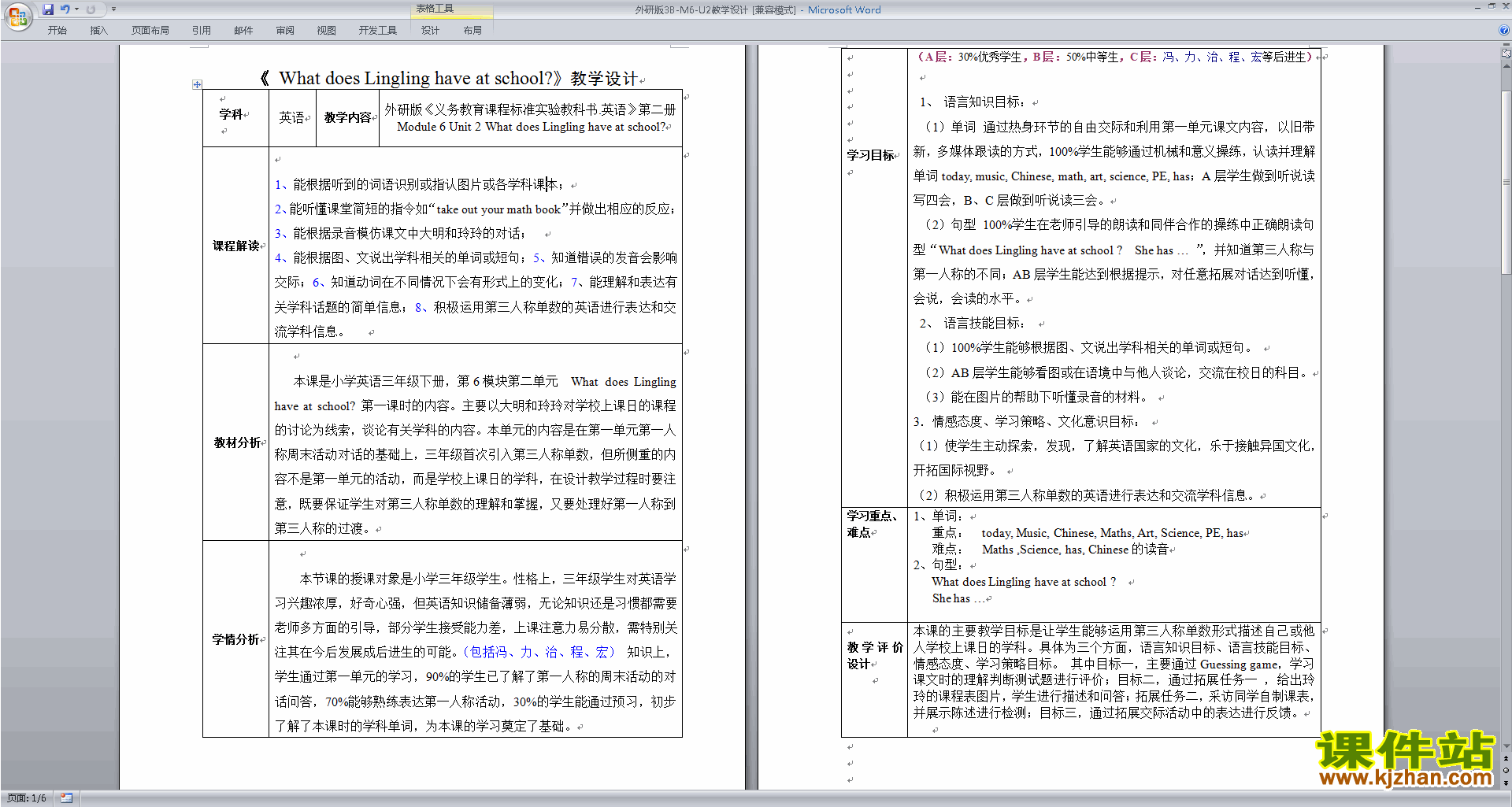 三年级下册外研版英语原创Module6 Unit2教学设计下载