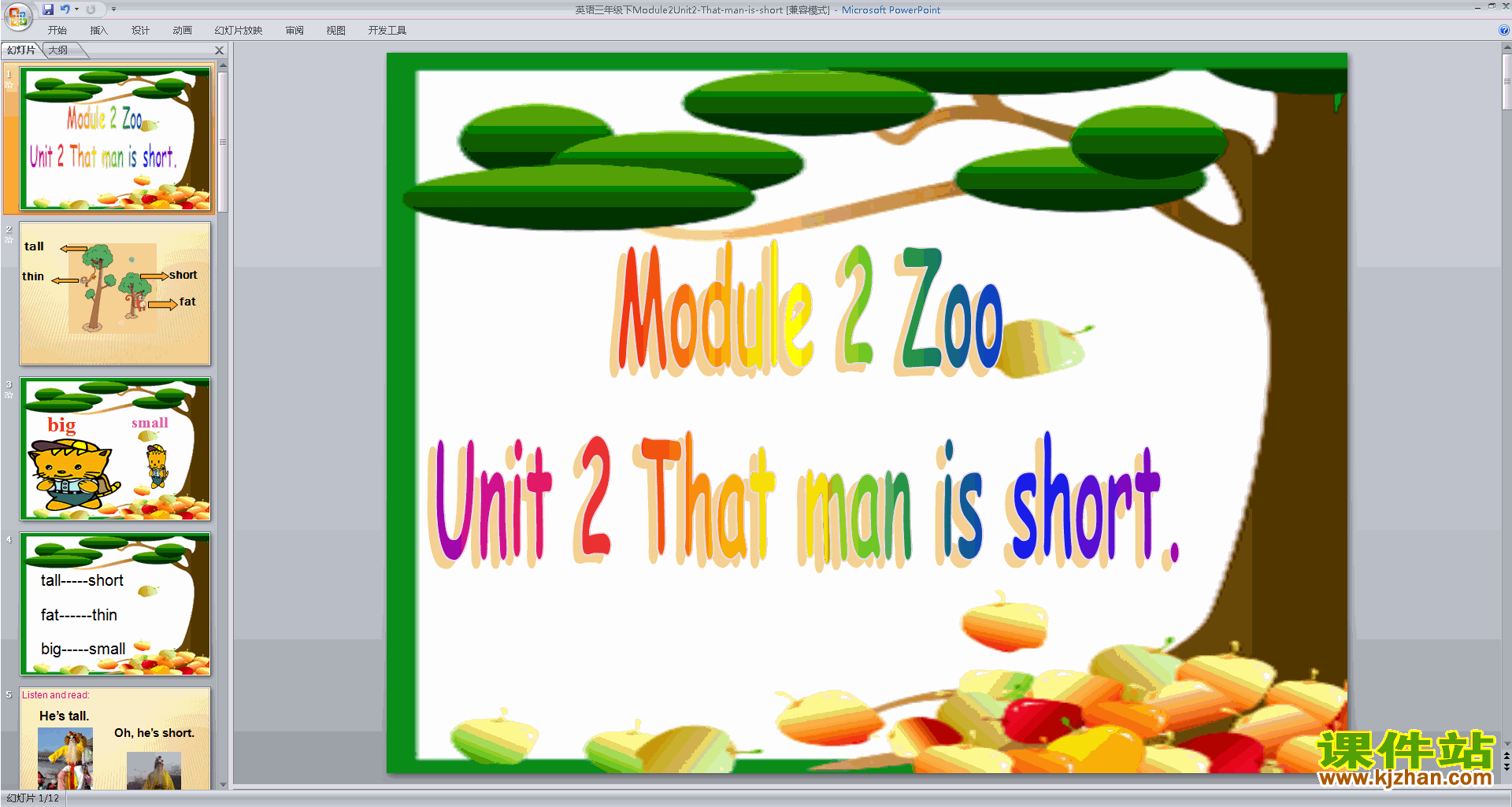 ʿModule2 Unit2 That man is shortpptμ