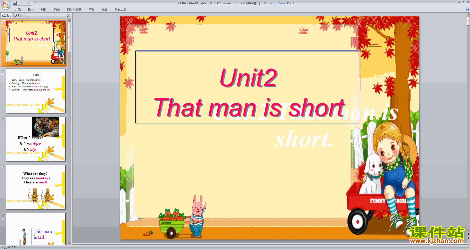 下载教研课Module2 Unit2 That man is shortppt课件