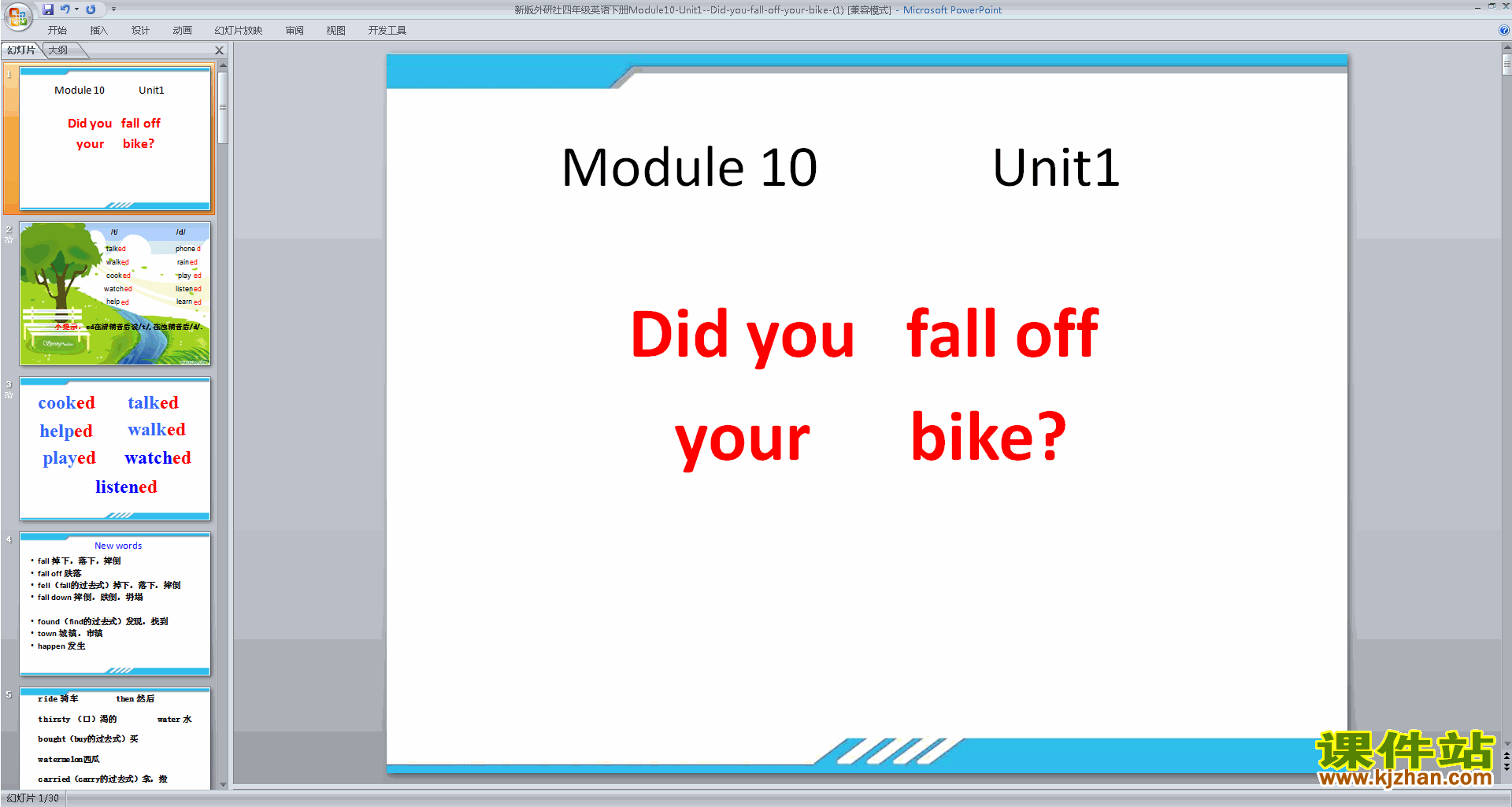 ӢпUnit1 Did you fall off your bikepptμ