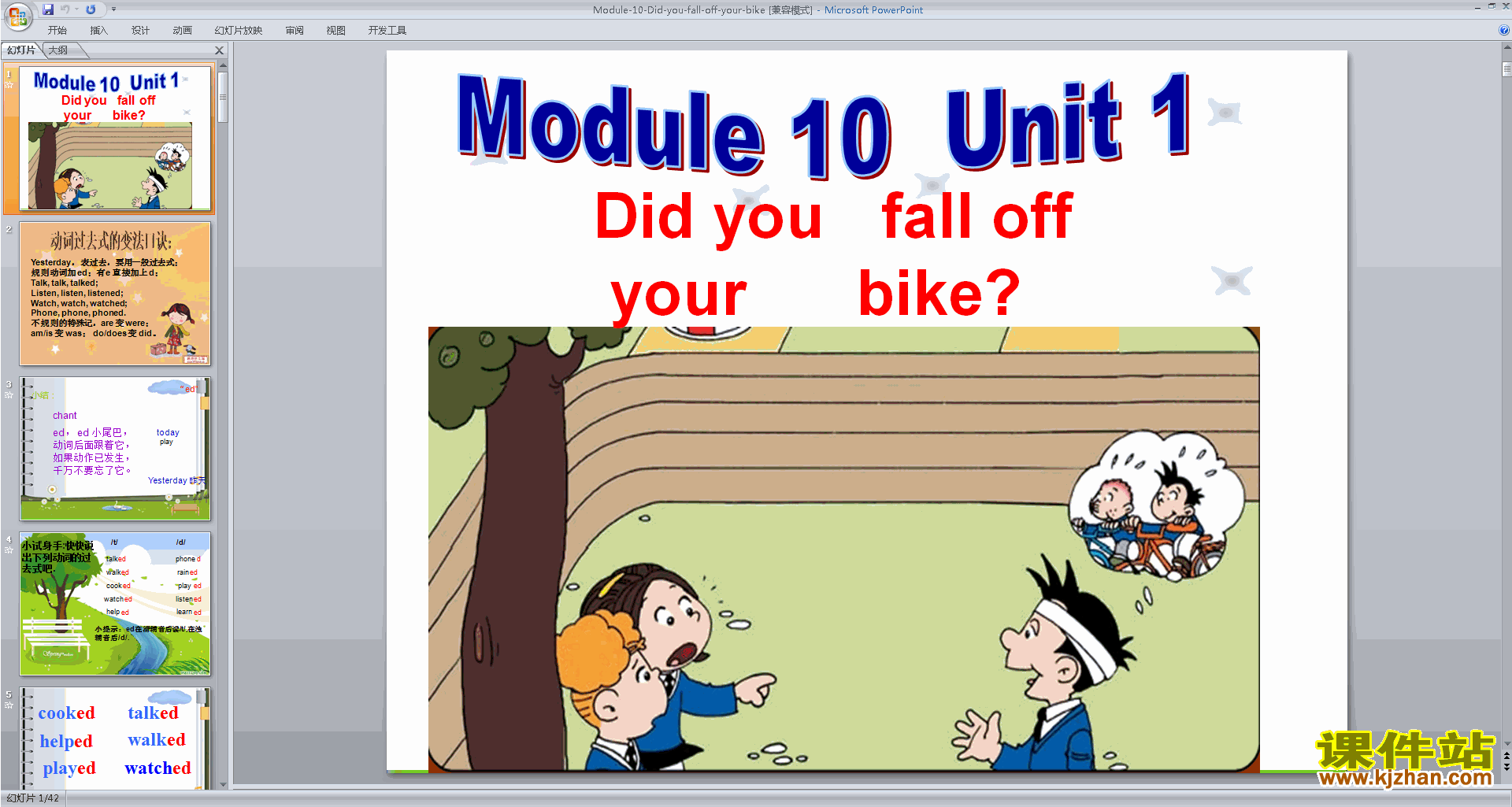 Unit1 Did you fall off your bikepptμ