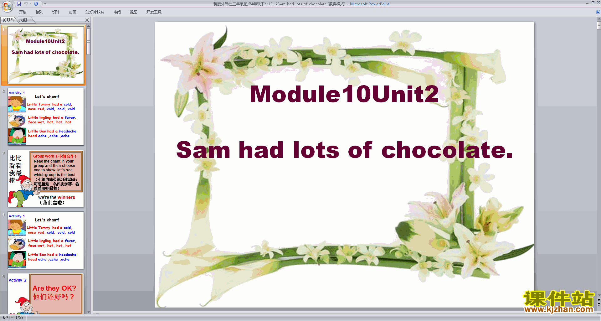 аModule10 Sam had lots of chocolatepptμ