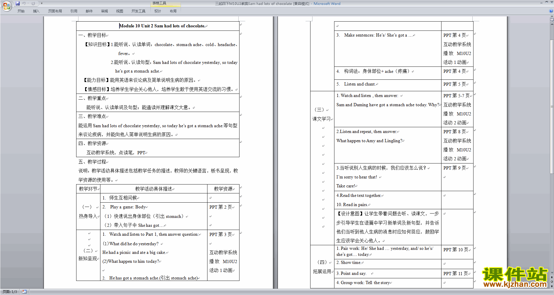 优质课Module10 Unit2 Sam had lots of chocolate教学设计