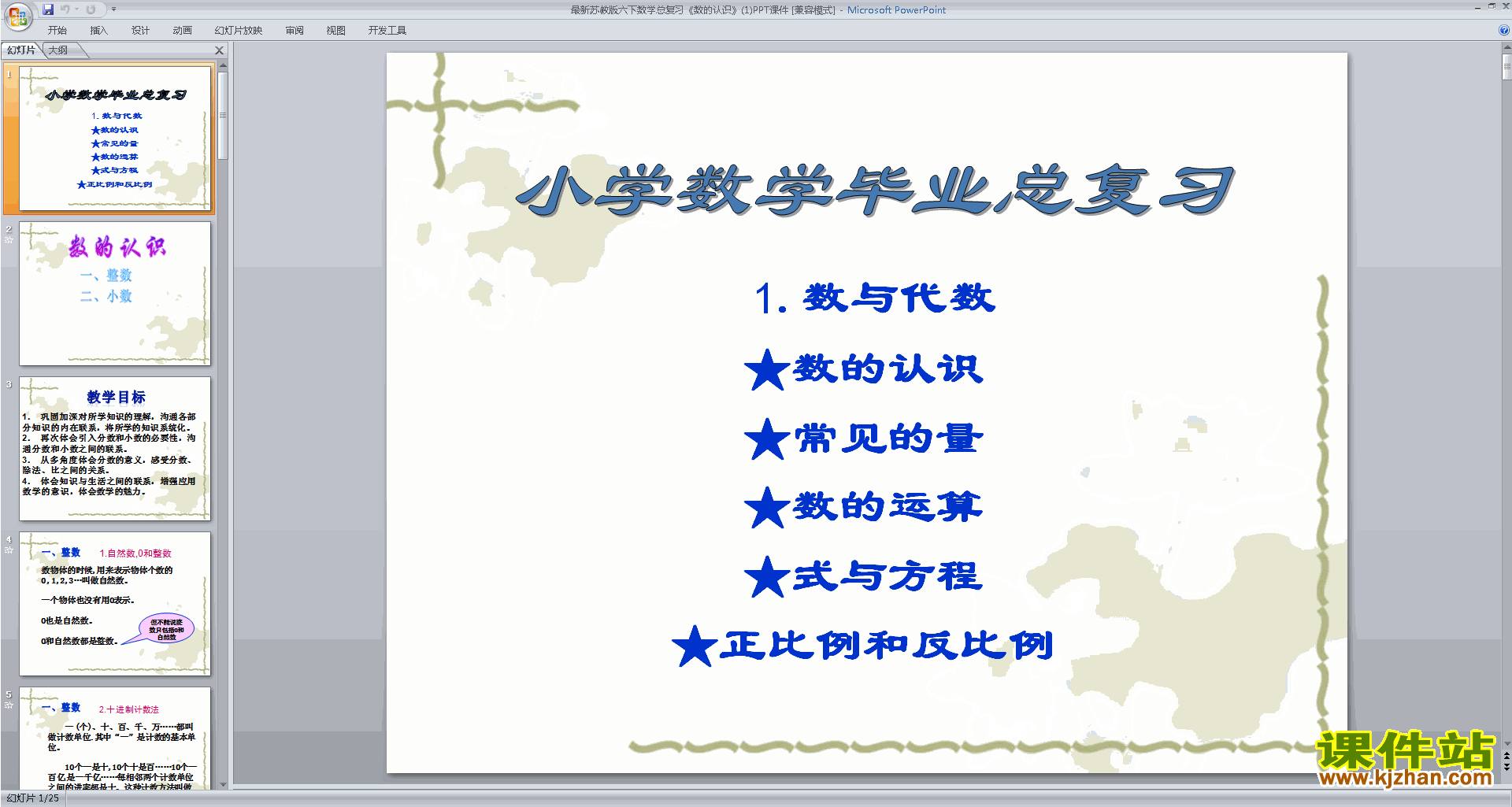 下载教学原创数与代数ppt课件(六年级下册新苏教版数学)