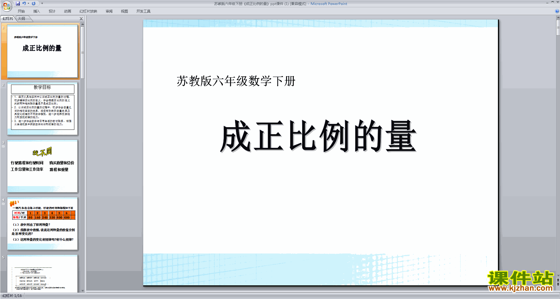 下载教学原创认识成正比例的量ppt课件