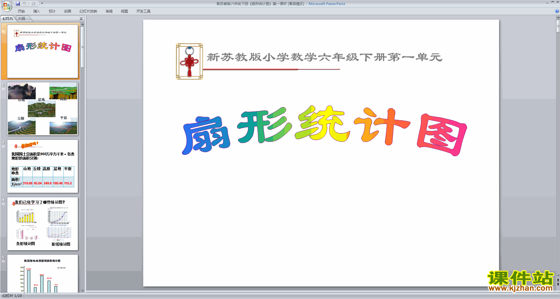 六年级下册精品扇形统计图ppt课件下载