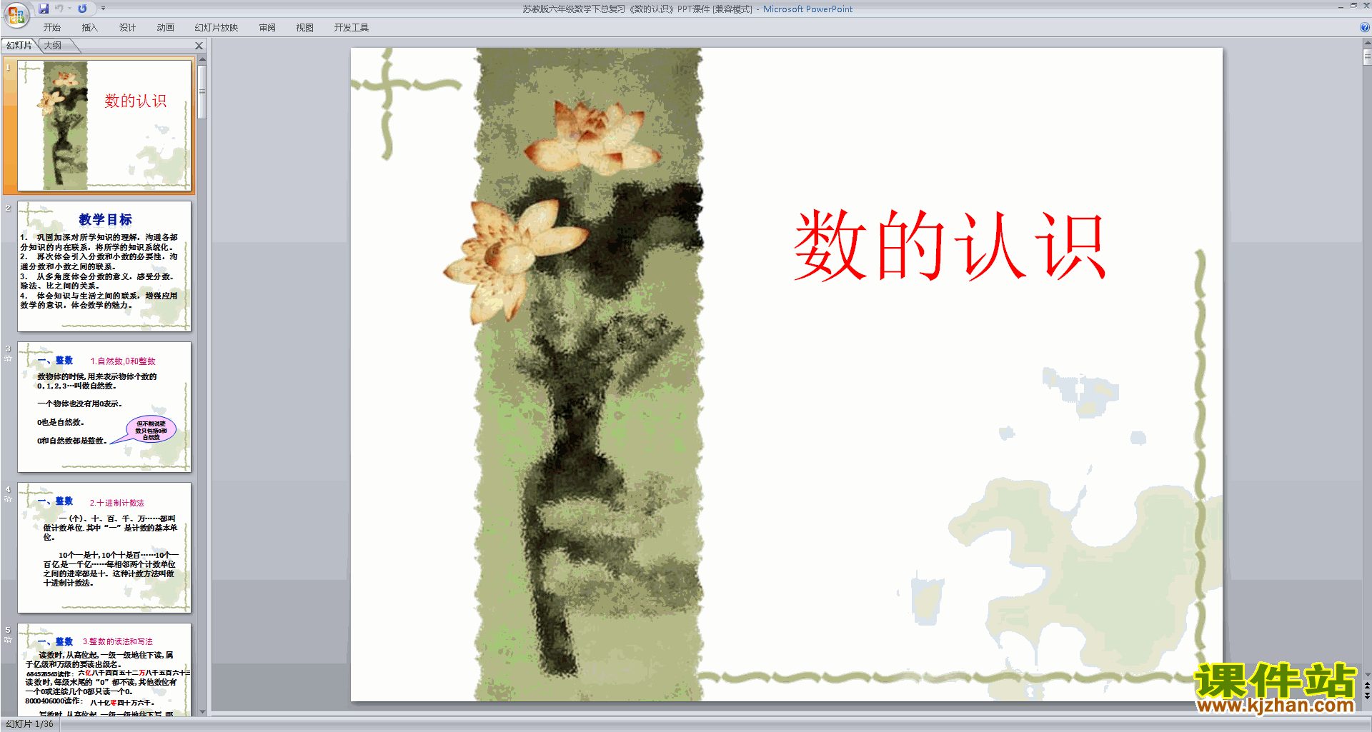 下载(六年级下册新苏教版数学）数的认识总复习ppt课件