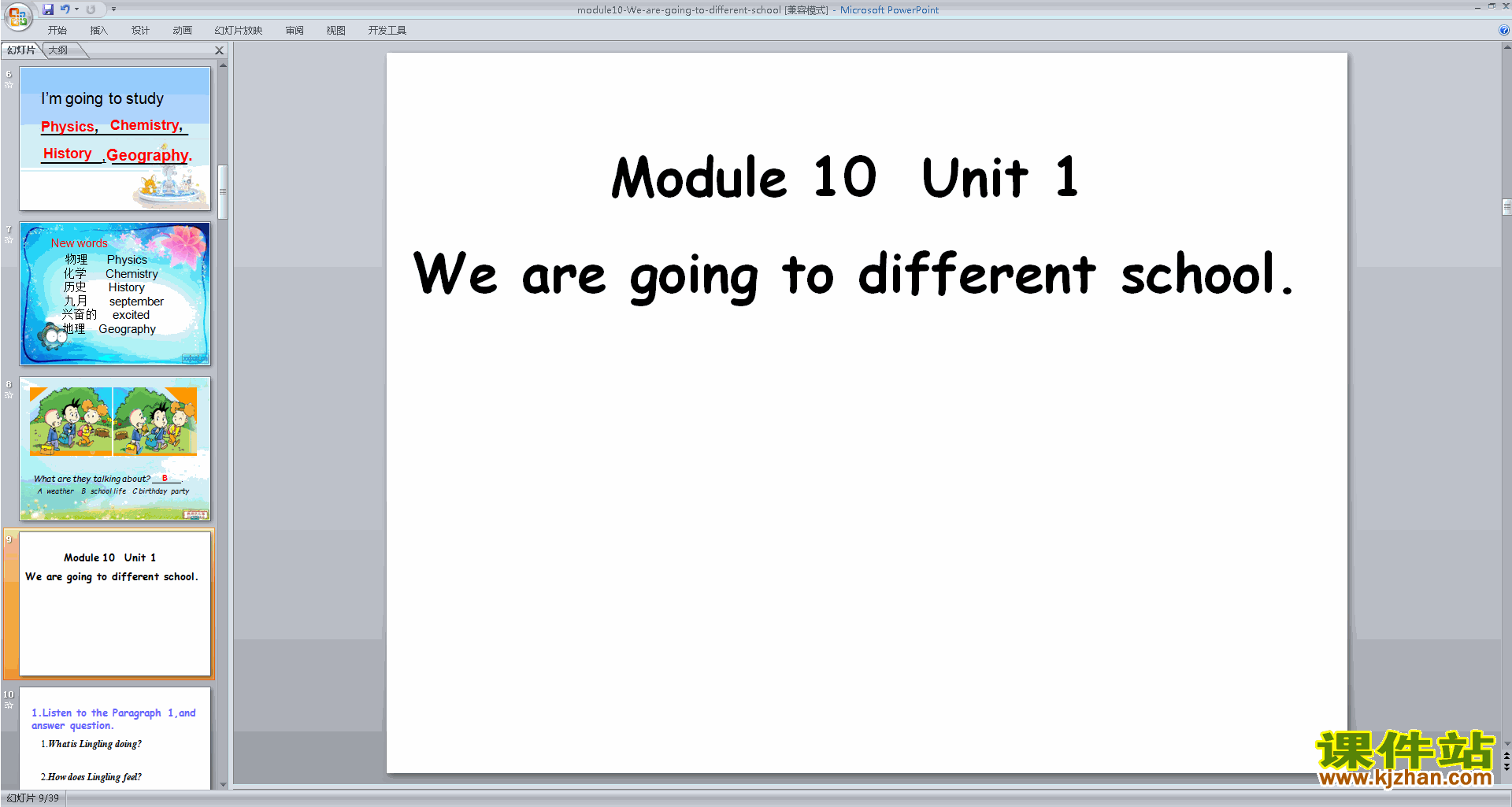 下载原创Module10 Unit1ppt课件(六年级下册外研版英语)