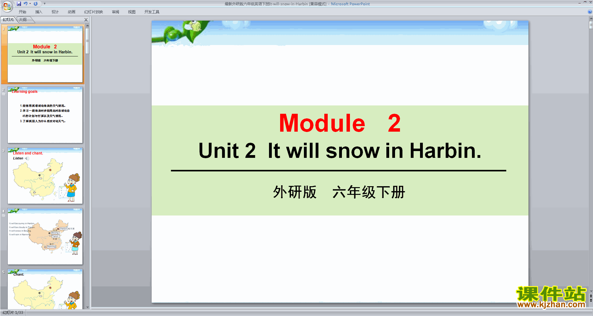 ƷUnit2 It will snow in Harbinpptμ