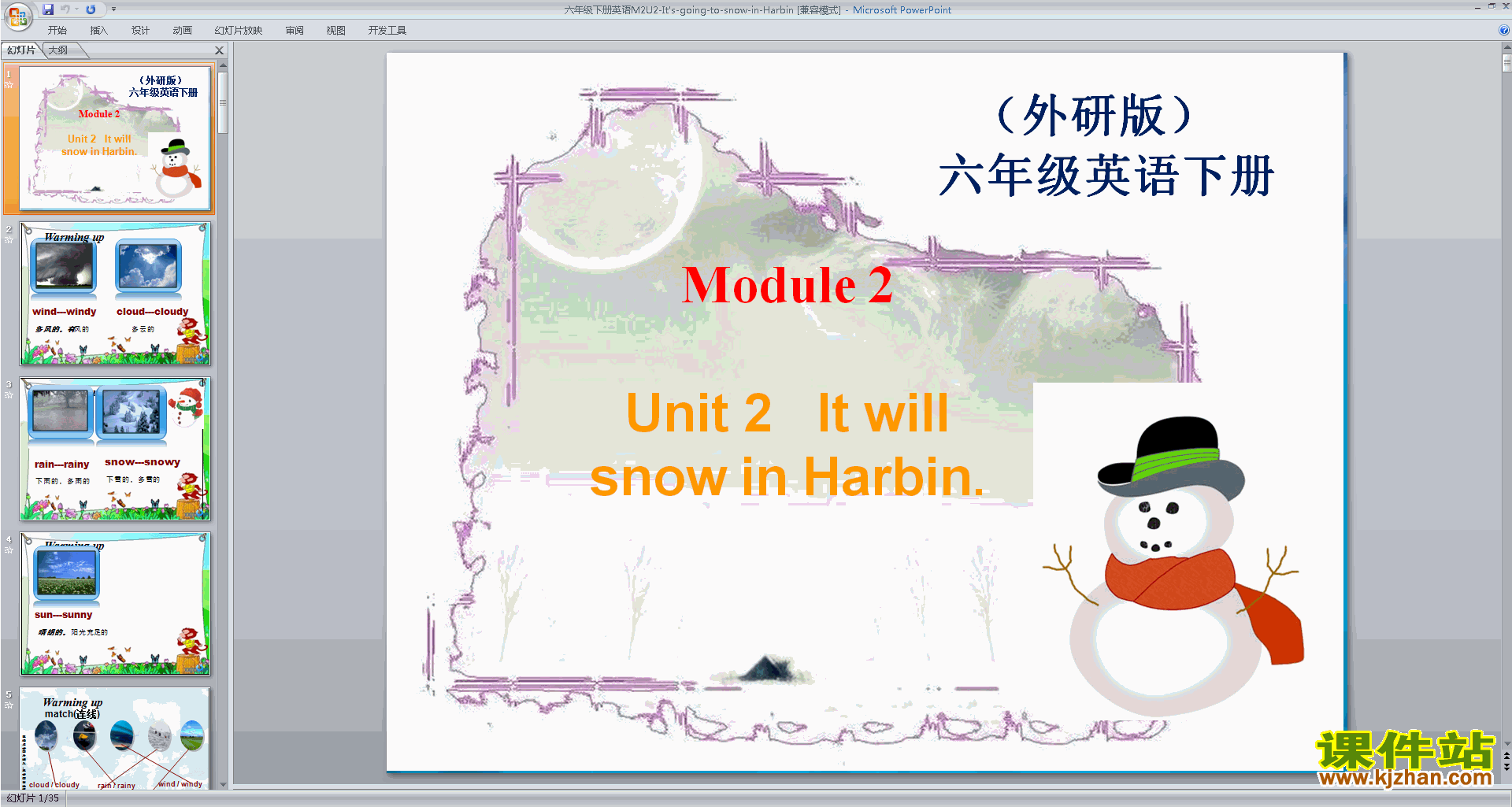 аӢUnit2 It will snow in Harbinpptμ