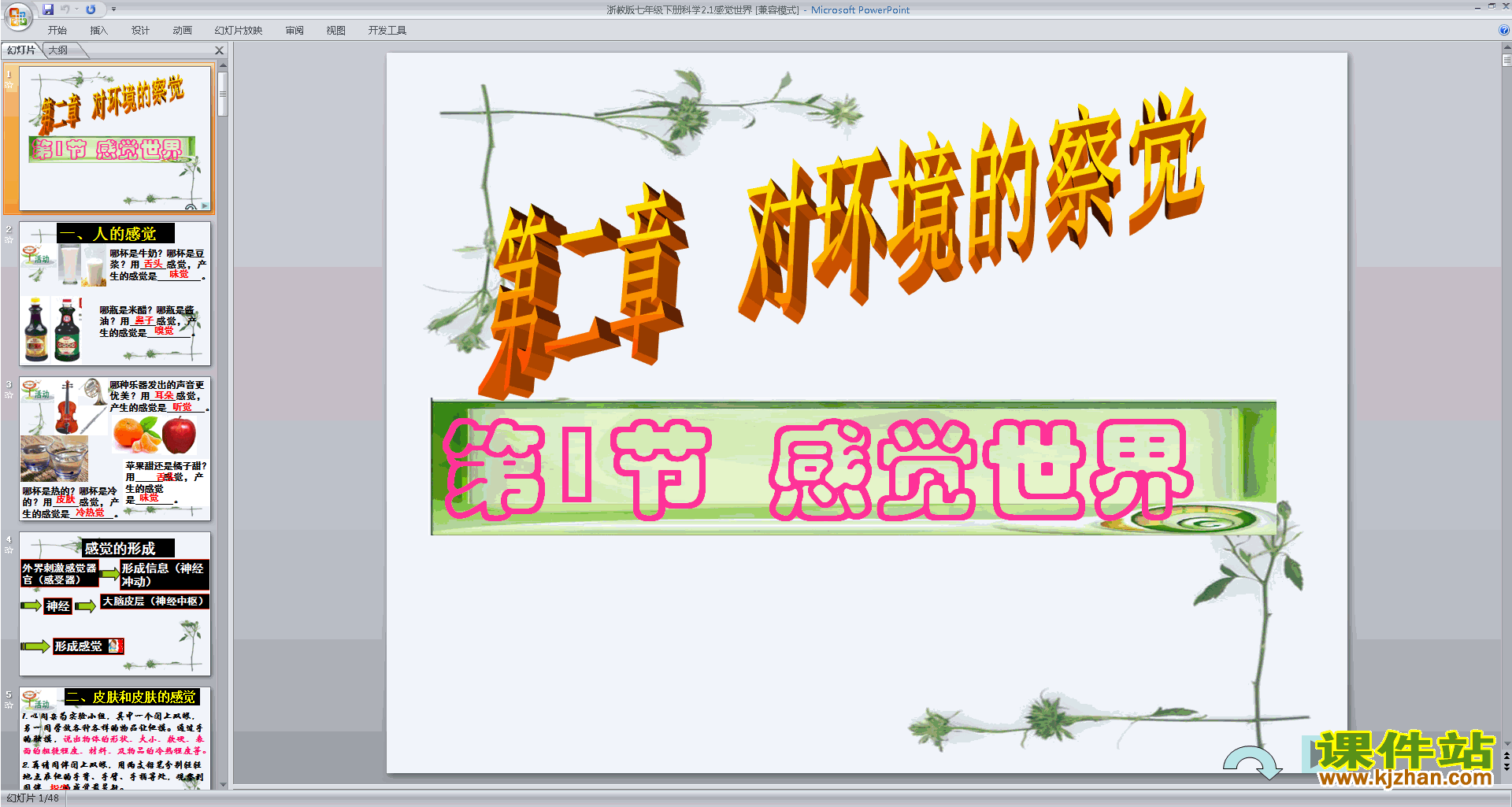 下载教研课2.1感觉世界ppt课件(浙教版七年级下册科学)