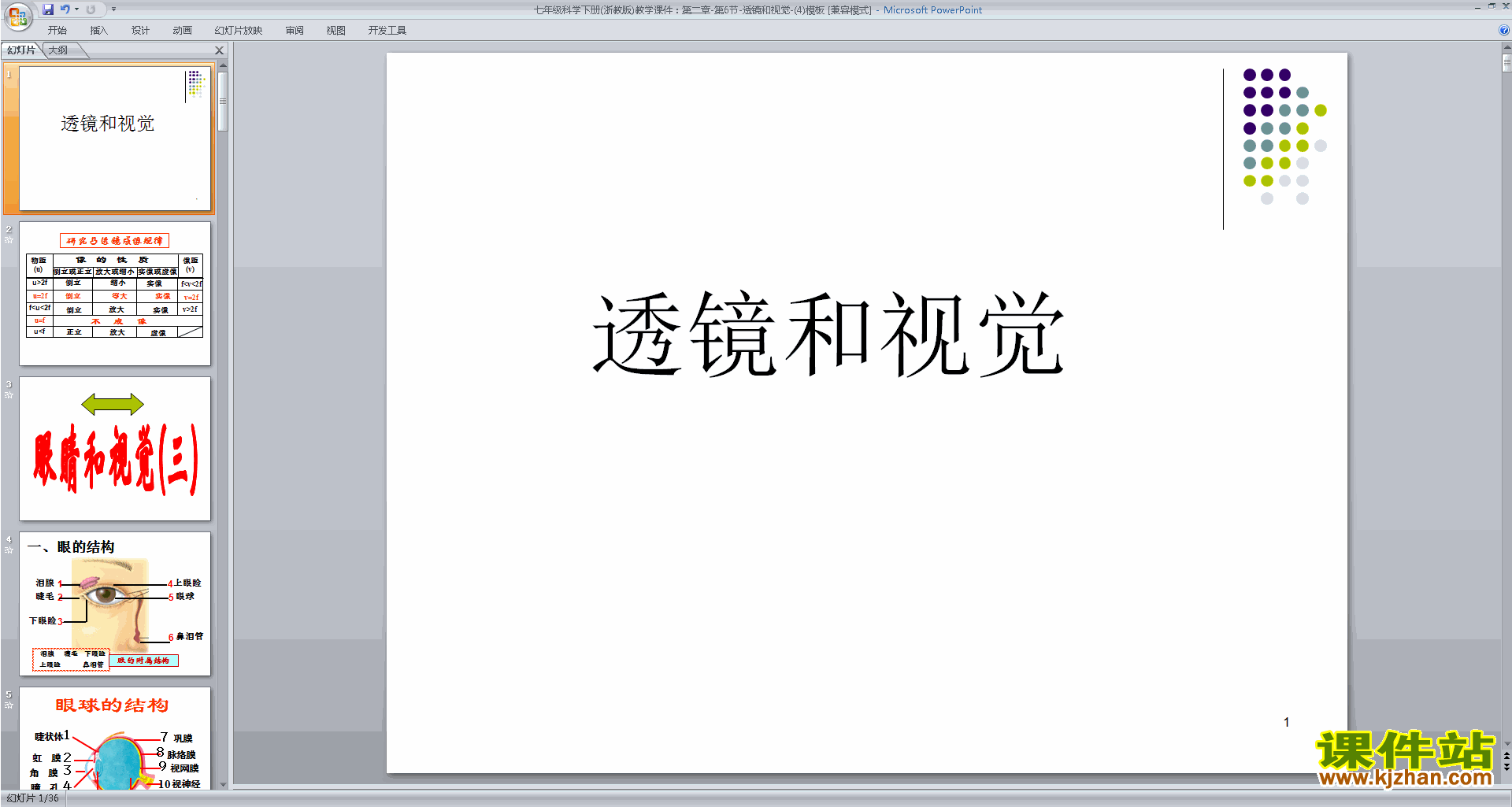 下载新浙教版七年级下册科学2.6透镜和视觉ppt课件