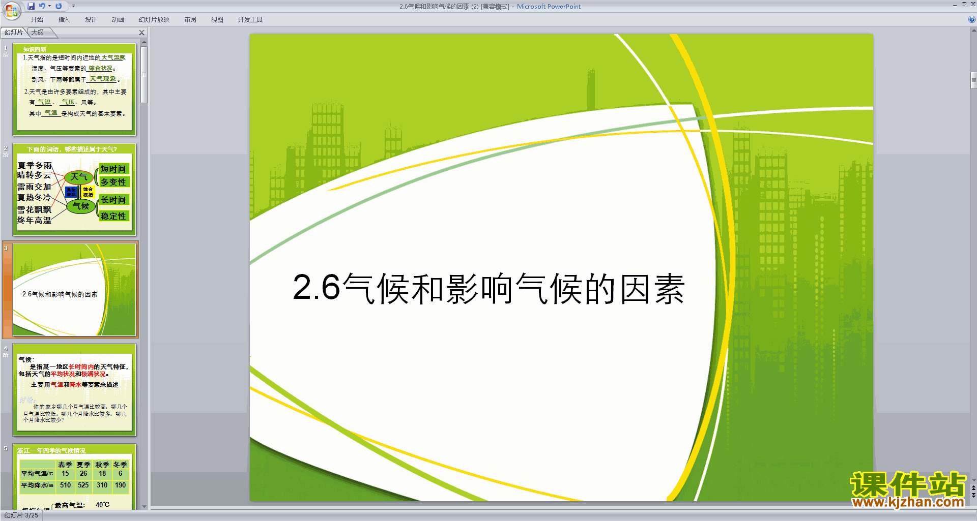 下载浙教版八上科学2.6气候和影响气候的因素ppt课件