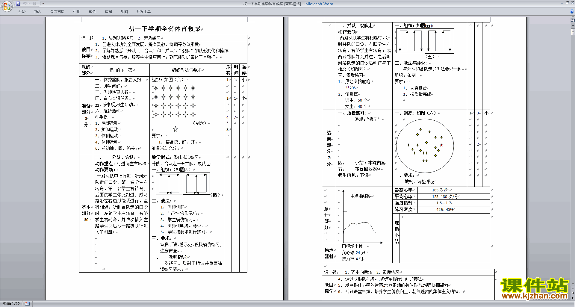 初一下学期全套体育教案下载