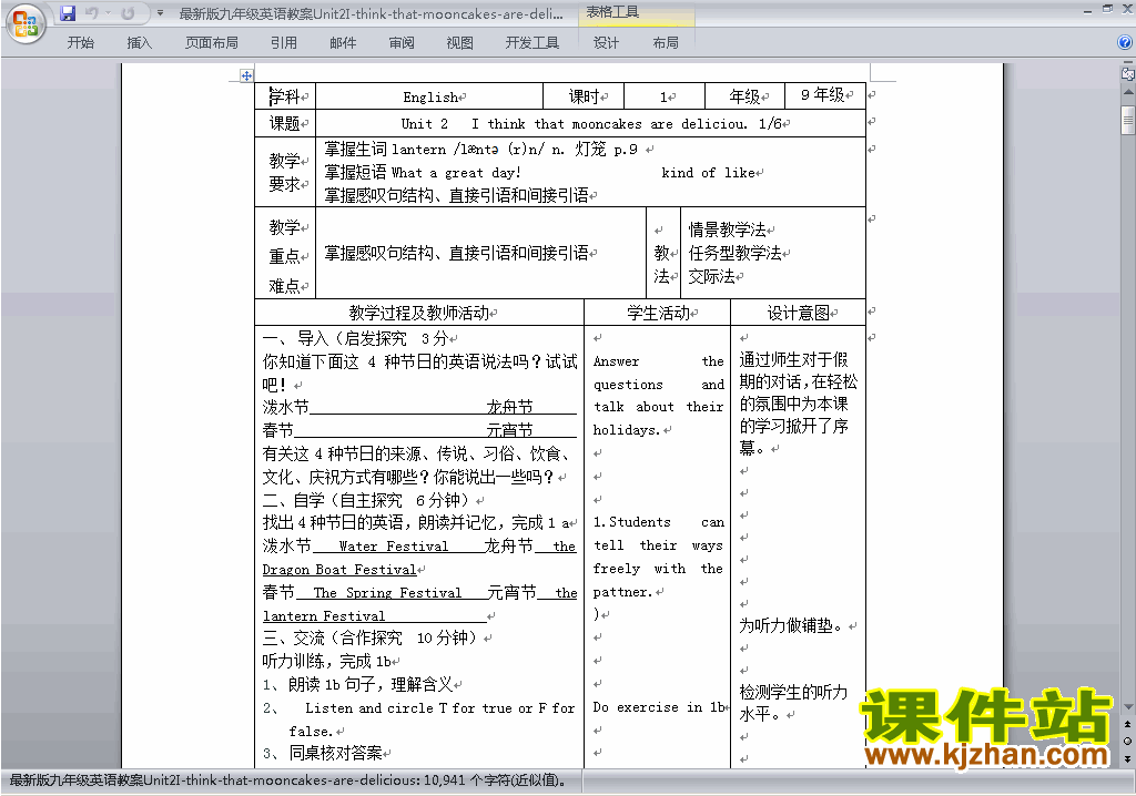 Unit2 I think that mooncakes are delicious教学设计教案21