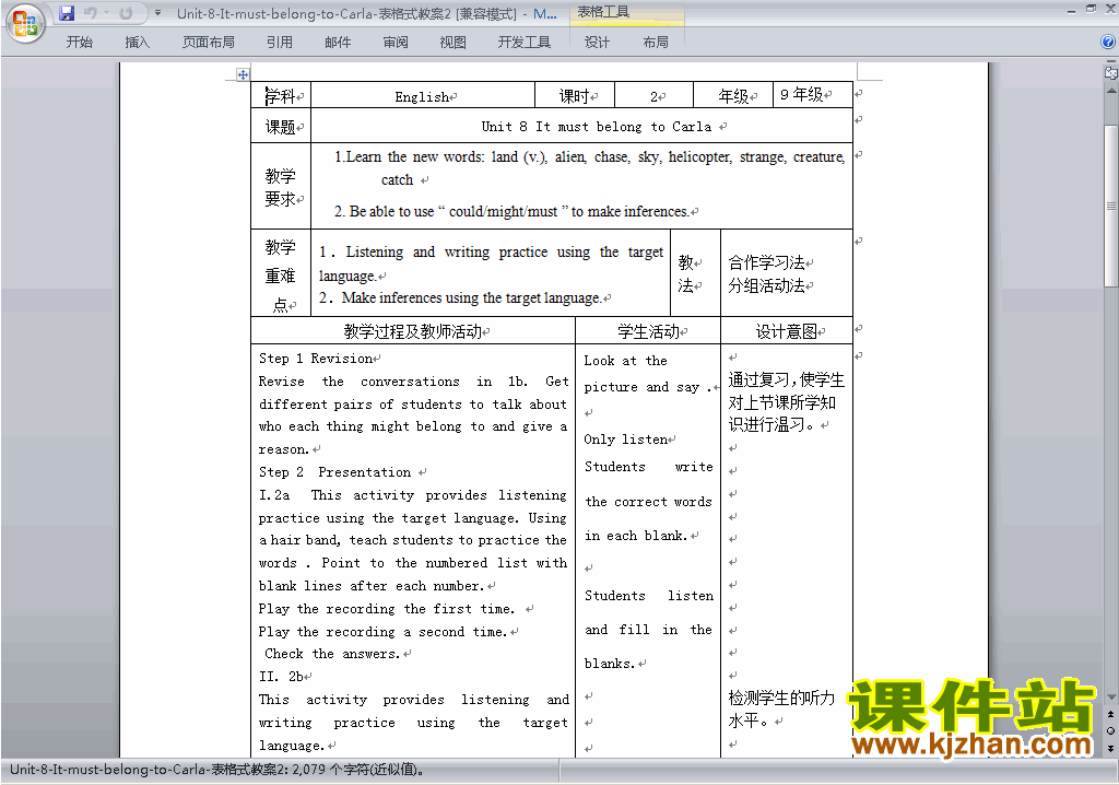 Unit8 It must belong to Carla教学设计教案下载17