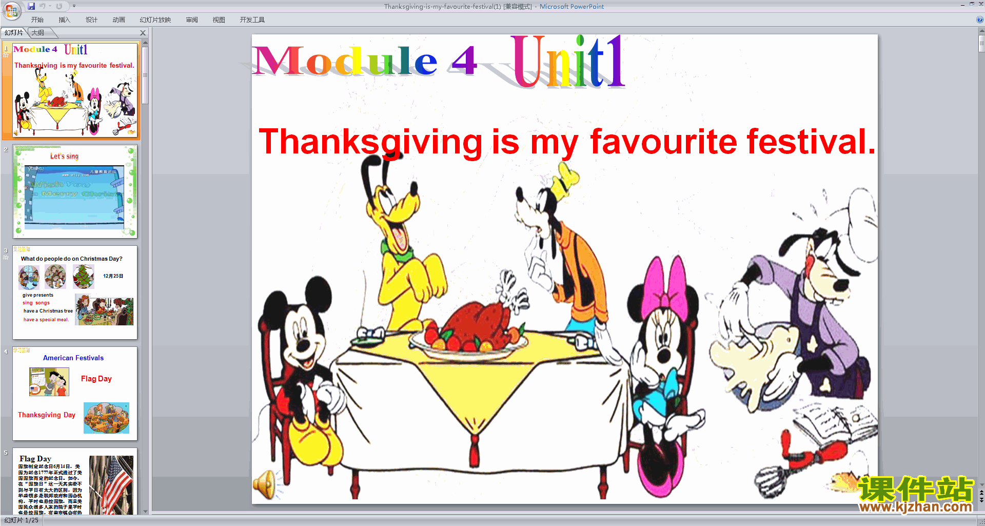 Unit1 Thanksgiving is my favourite festival pptμ5