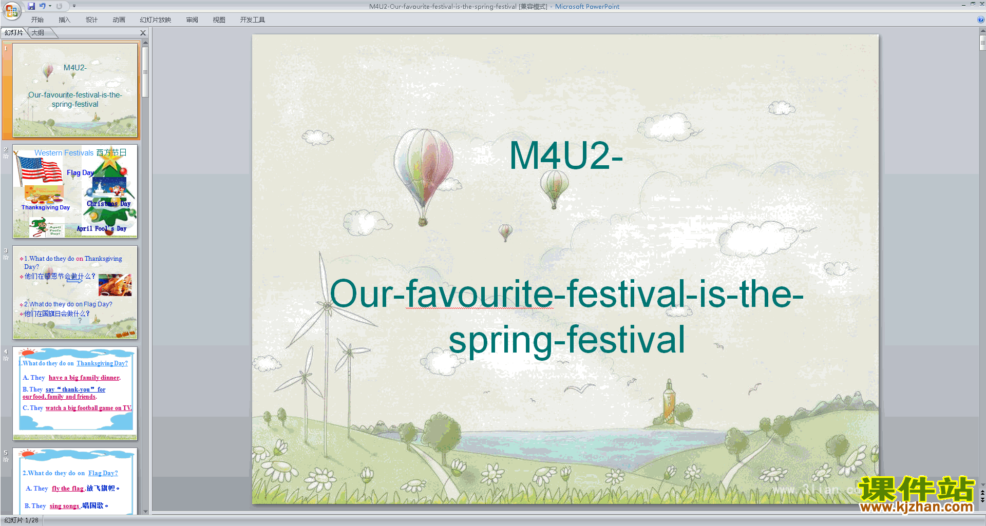 Our favourite festival is the Spring Festival pptμ1