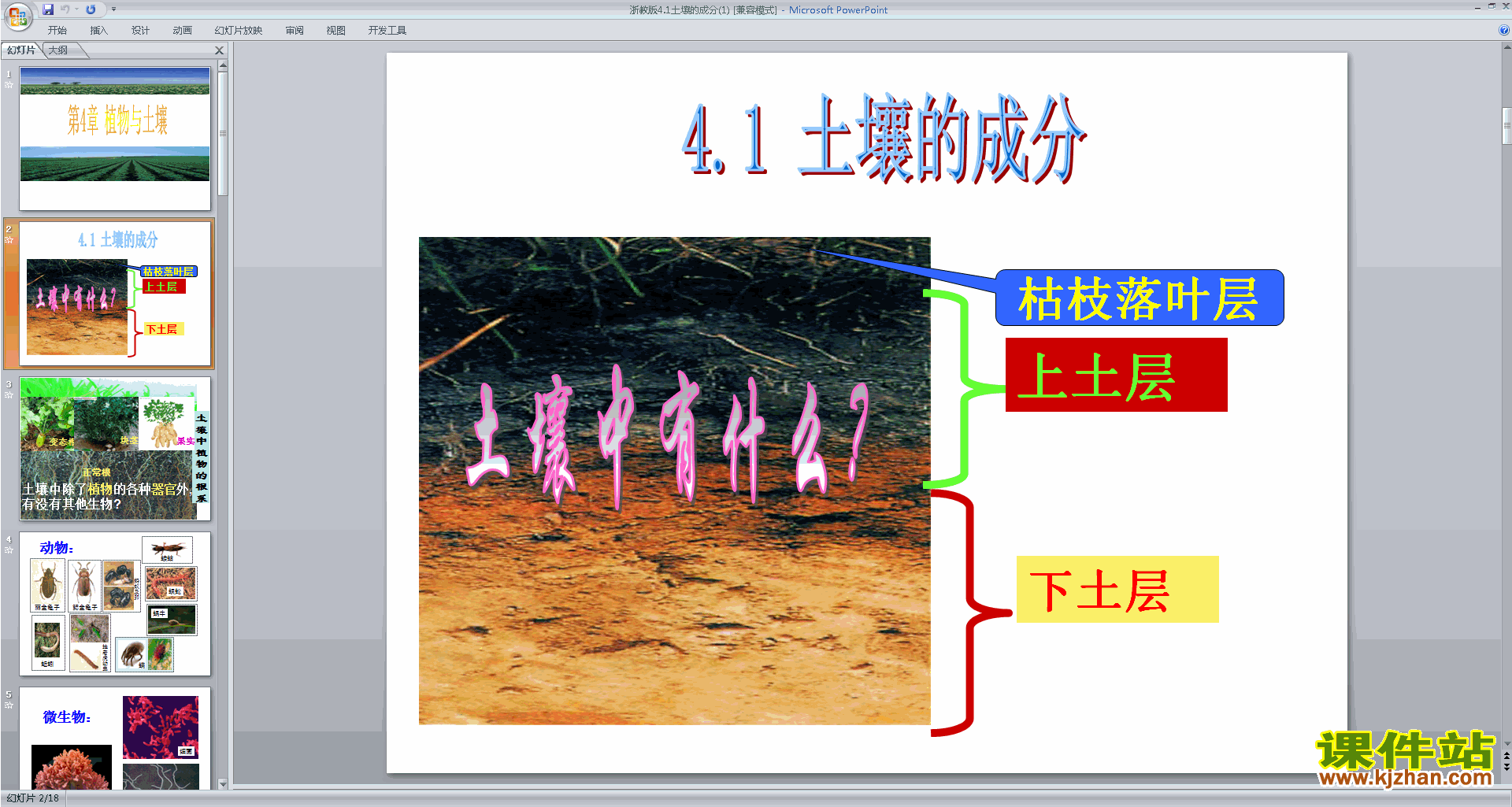 下载新浙教版八年级下册科学4.1土壤的成分ppt课件