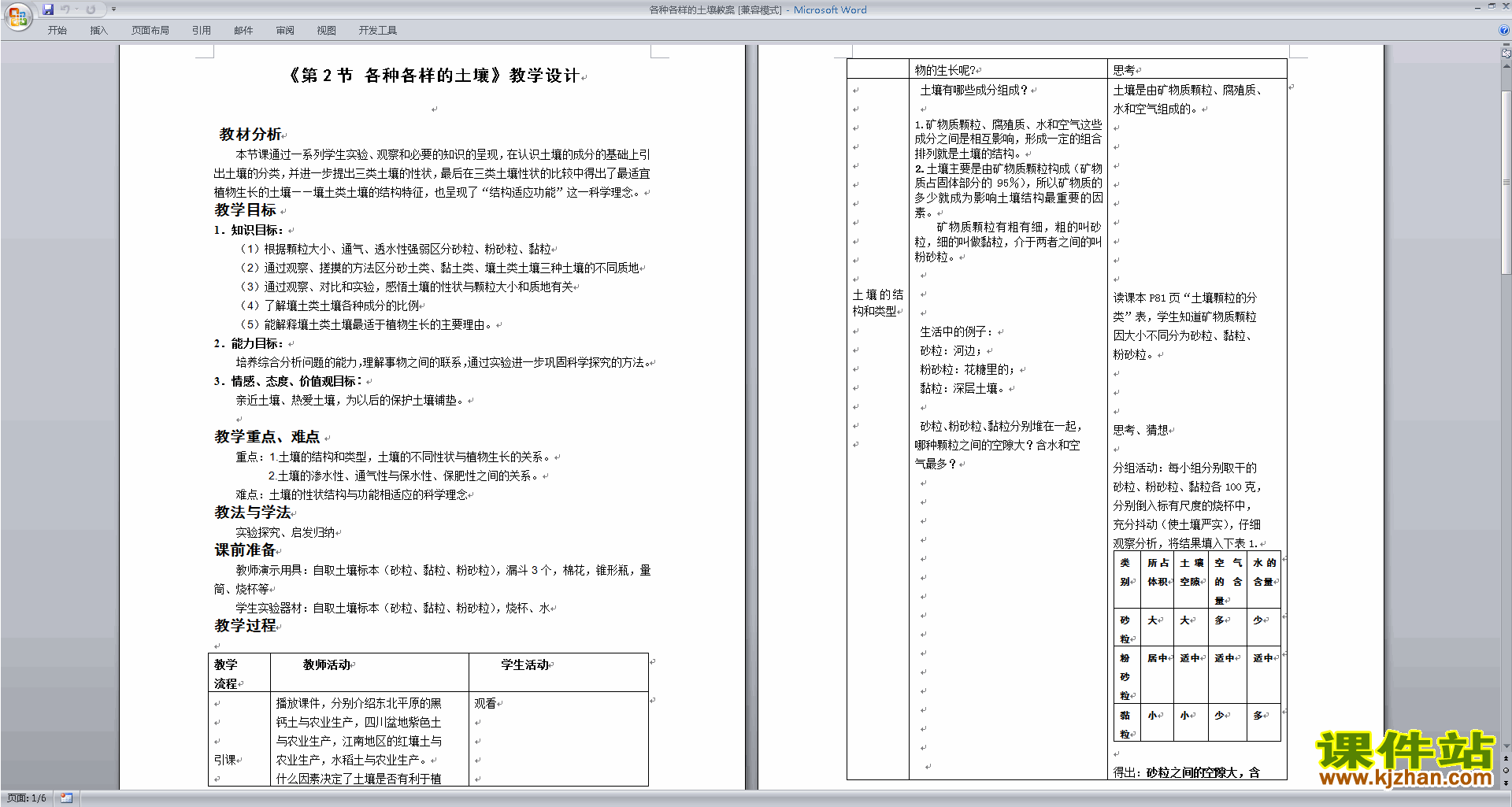 浙教版八年级下册科学公开课4.2各种各样的土壤教学设计教案