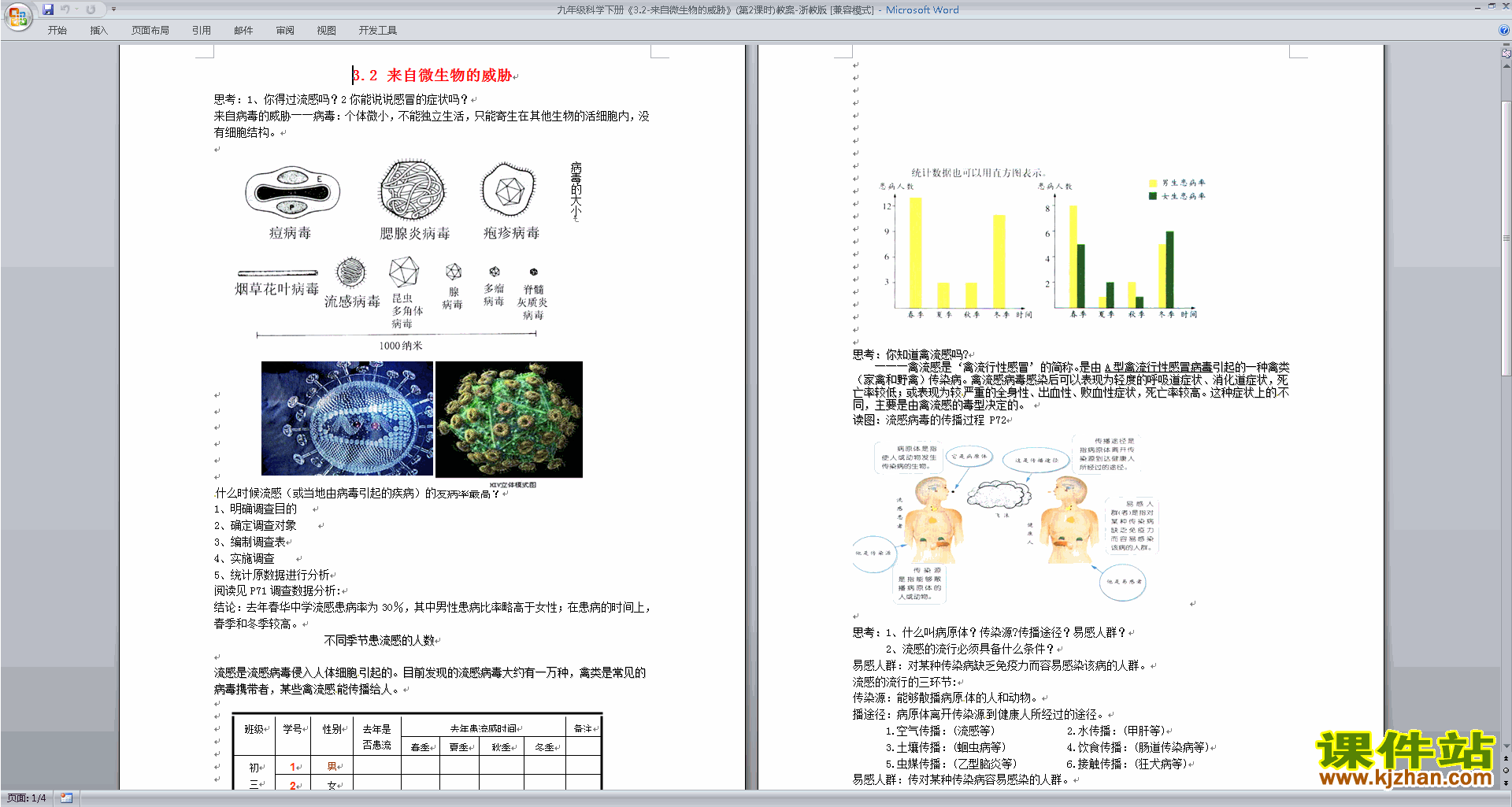 新浙教版九年级下册科学3.2来自微生物的威胁教案教学设计
